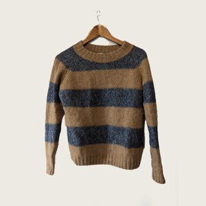 ELEVENTY - Camel blend striped sweater - Sz M